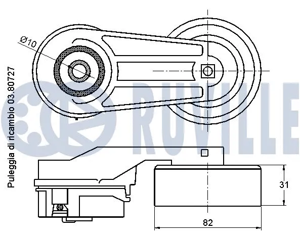 Belt Tensioner, V-ribbed belt