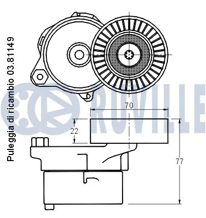 Belt Tensioner, V-ribbed belt