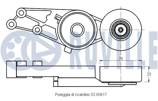 Belt Tensioner, V-ribbed belt