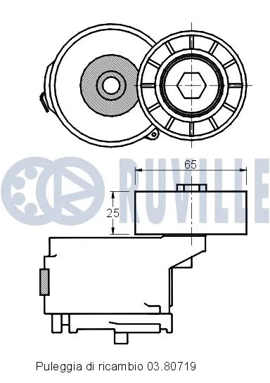Belt Tensioner, V-ribbed belt