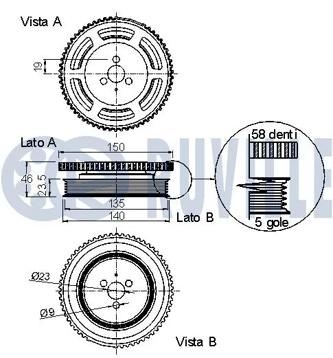 Belt Pulley, crankshaft