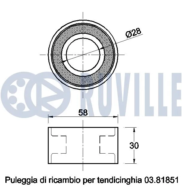 Deflection/Guide Pulley, timing belt