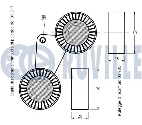 Belt Tensioner, V-ribbed belt