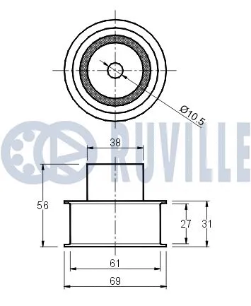 Deflection/Guide Pulley, timing belt