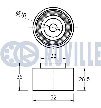 Deflection/Guide Pulley, timing belt