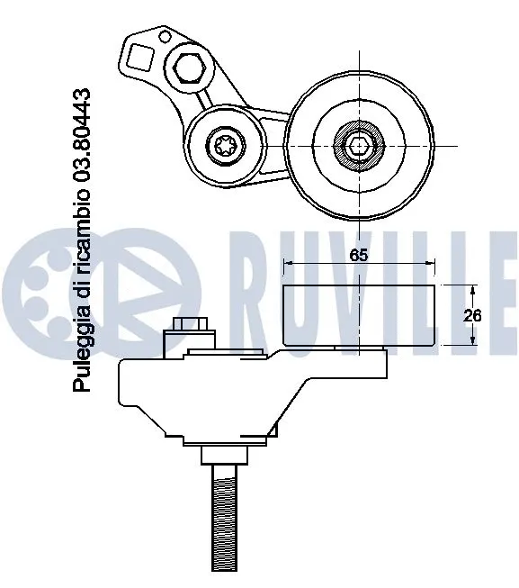 Belt Tensioner, V-ribbed belt