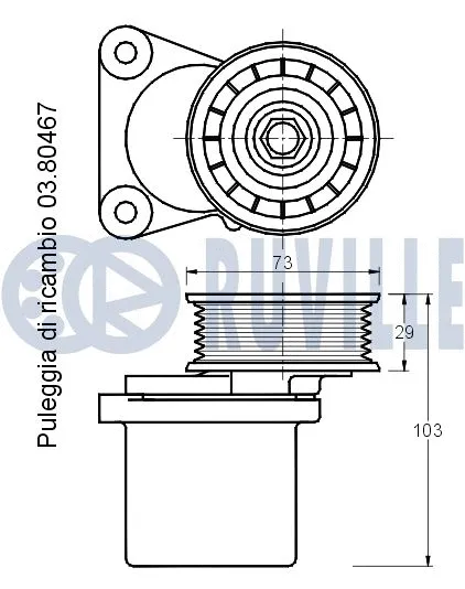 Belt Tensioner, V-ribbed belt