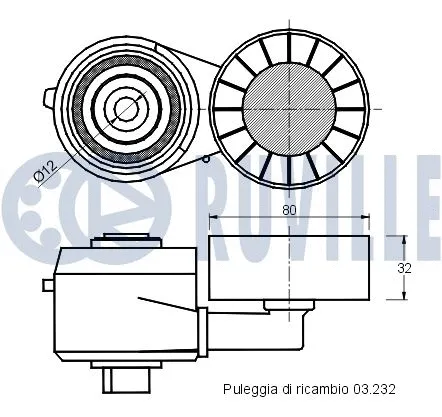 Belt Tensioner, V-ribbed belt