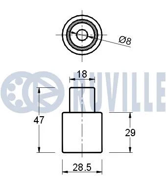 Deflection/Guide Pulley, timing belt