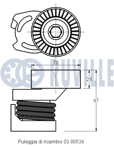Belt Tensioner, V-ribbed belt