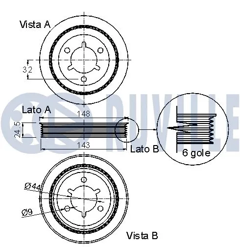 Belt Pulley, crankshaft
