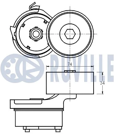 Belt Tensioner, V-ribbed belt
