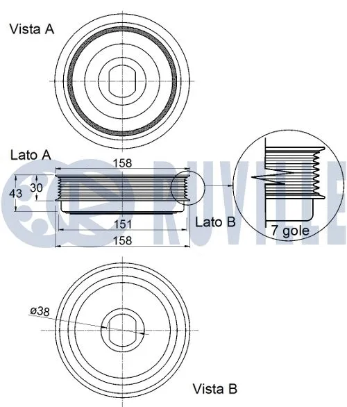 Belt Pulley, crankshaft