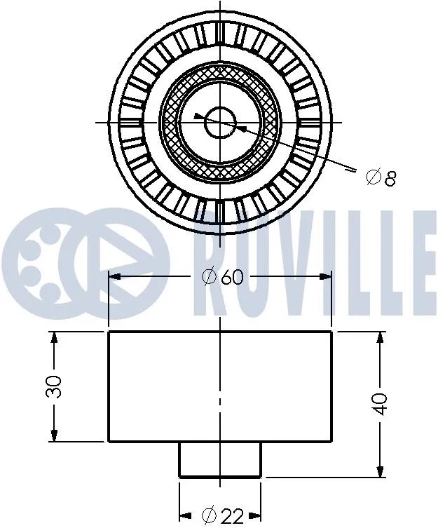 Deflection/Guide Pulley, timing belt