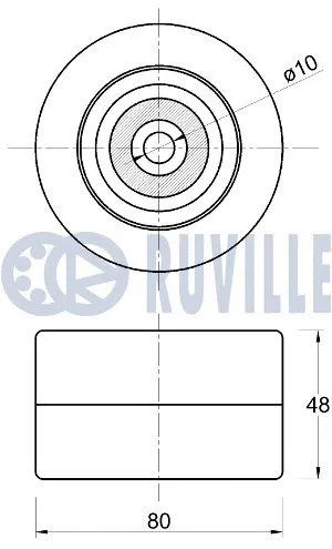 Deflection/Guide Pulley, V-ribbed belt