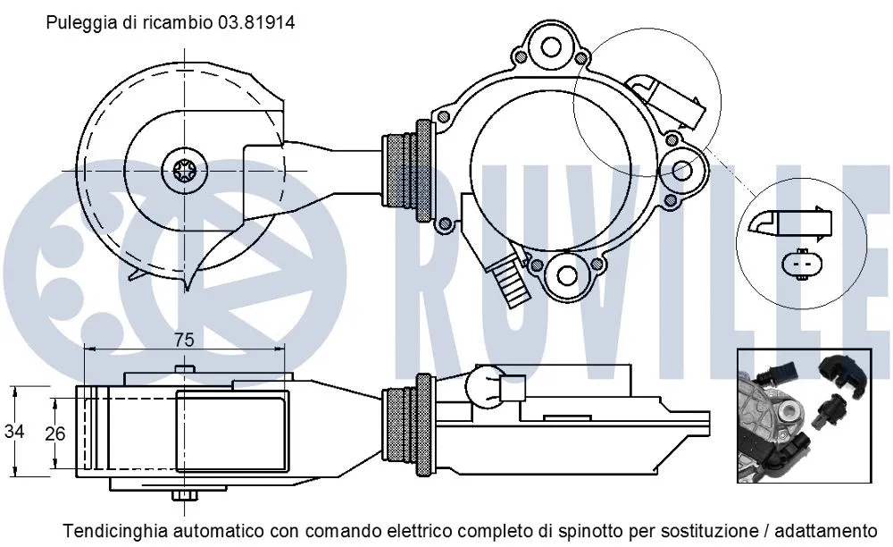 Belt Tensioner, V-ribbed belt