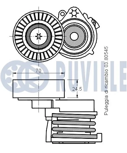 Belt Tensioner, V-ribbed belt