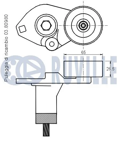 Belt Tensioner, V-ribbed belt