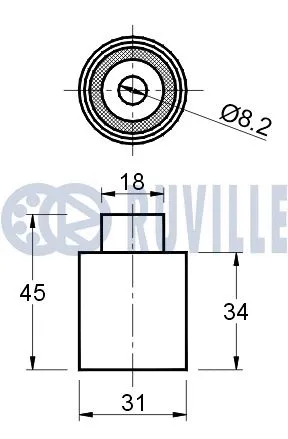 Deflection/Guide Pulley, timing belt