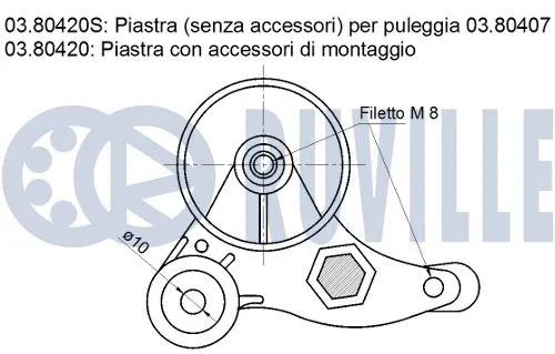 Repair Kit, v-ribbed belt tensioner