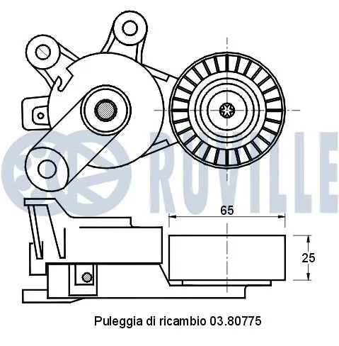 Belt Tensioner, V-ribbed belt