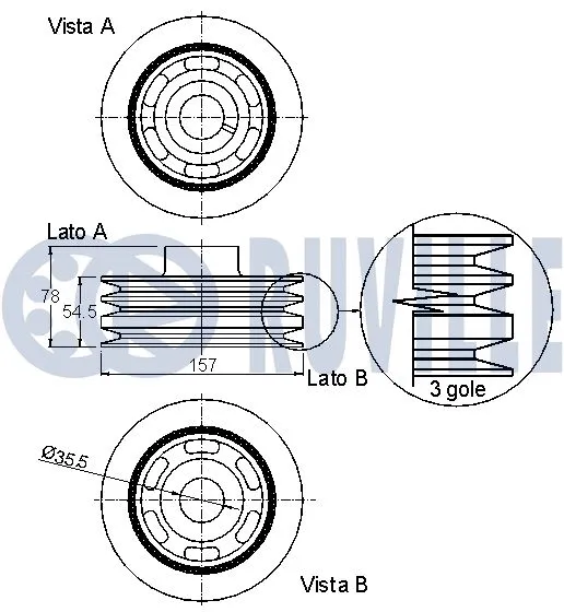 Belt Pulley, crankshaft