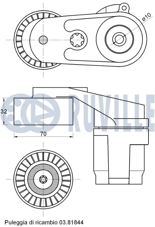 Belt Tensioner, V-ribbed belt