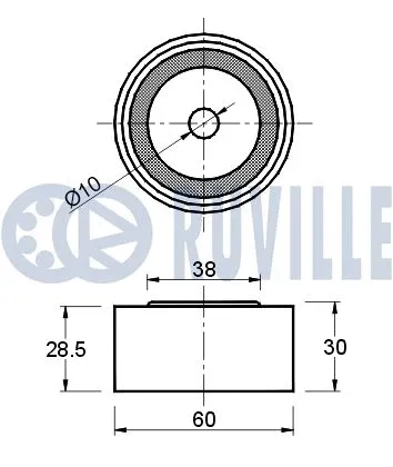 Deflection/Guide Pulley, timing belt