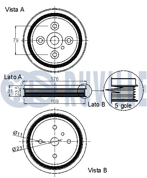 Belt Pulley, crankshaft