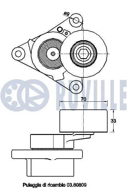 Belt Tensioner, V-ribbed belt