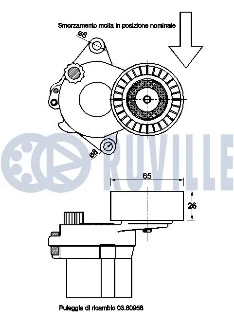 Belt Tensioner, V-ribbed belt