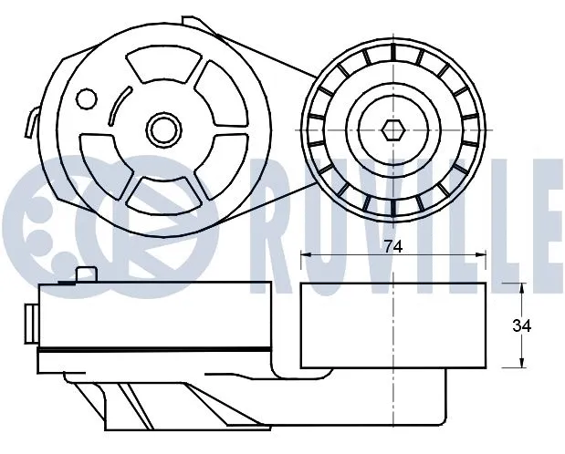 Belt Tensioner, V-ribbed belt