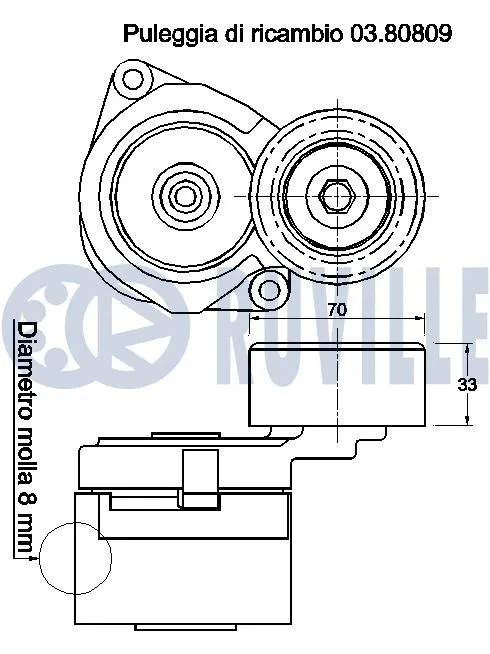 Belt Tensioner, V-ribbed belt