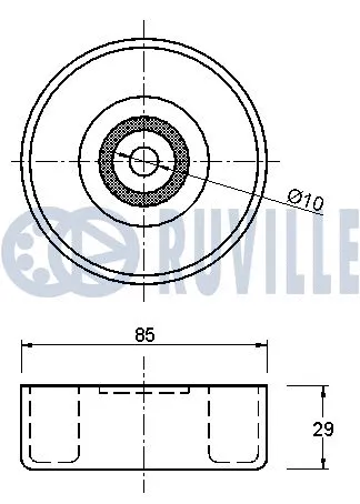 Deflection/Guide Pulley, V-ribbed belt