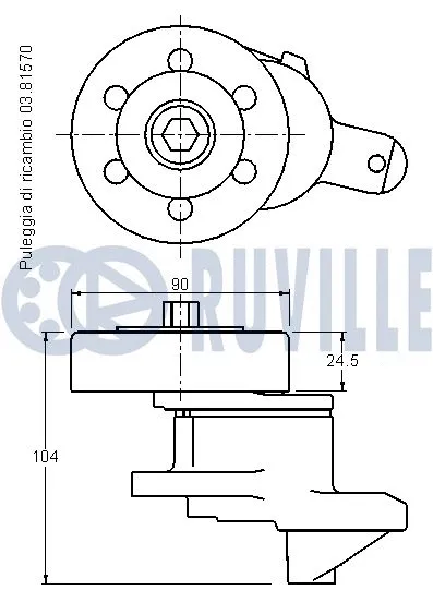 Belt Tensioner, V-ribbed belt