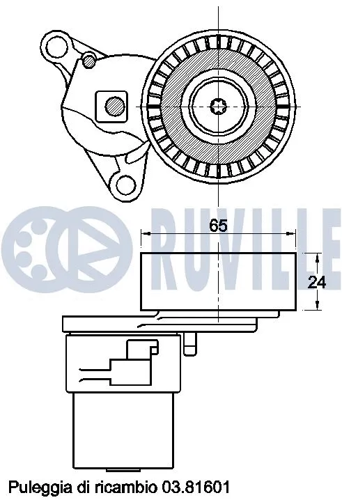 Belt Tensioner, V-ribbed belt