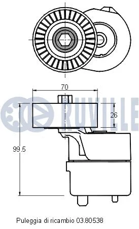 Belt Tensioner, V-ribbed belt