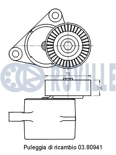 Belt Tensioner, V-ribbed belt