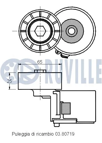 Belt Tensioner, V-ribbed belt