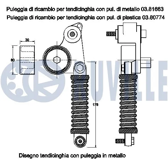 Belt Tensioner, V-ribbed belt