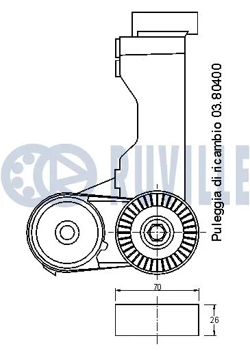 Belt Tensioner, V-ribbed belt