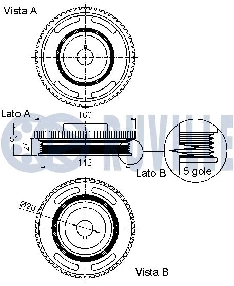 Belt Pulley, crankshaft