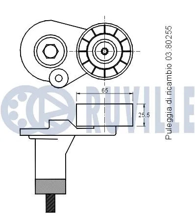 Belt Tensioner, V-ribbed belt