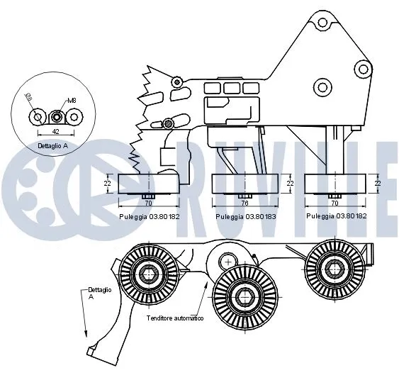 Belt Tensioner, V-ribbed belt
