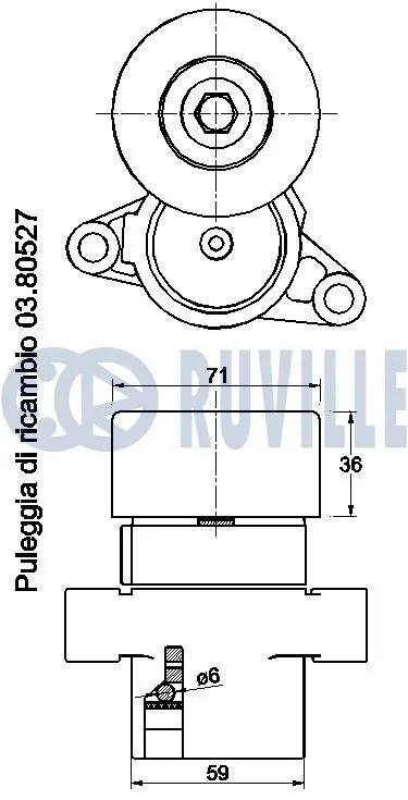 Belt Tensioner, V-ribbed belt