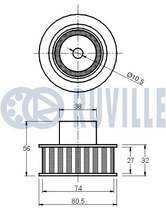Deflection/Guide Pulley, timing belt