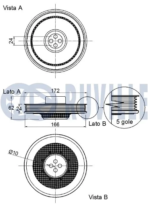 Belt Pulley, crankshaft