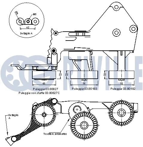 Belt Tensioner, V-ribbed belt