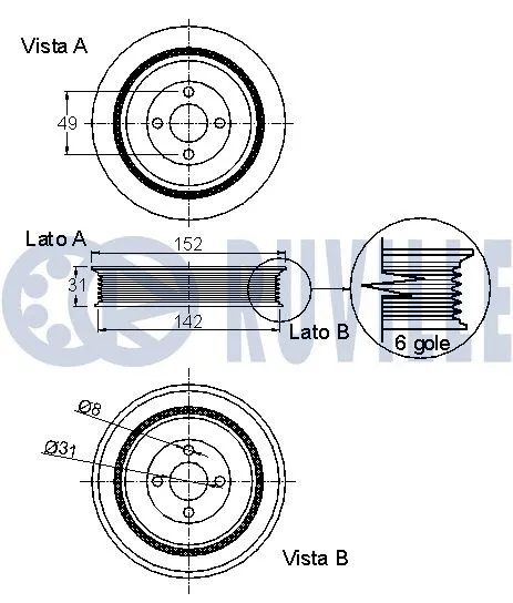Belt Pulley, crankshaft