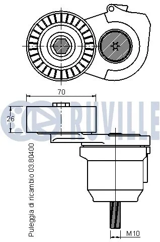 Belt Tensioner, V-ribbed belt